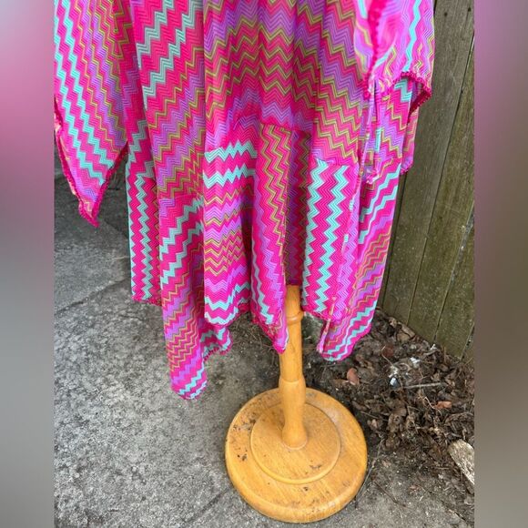 🦋**** Colors Of India Vibrant Zigzag Lace-Up Dress (AA2) - Picture 7 of 14